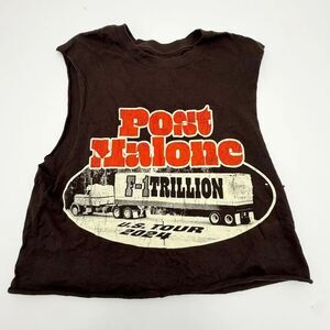 Post Malone F1 Trillion Band Concert Crop Sleeveless T Shirt - US Women’s S